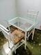 Se Vende Mesa de Cristal y Metal de Dos Plazas