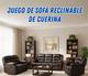 Juego de sofá reclinable de cuero importado nuevos en caja